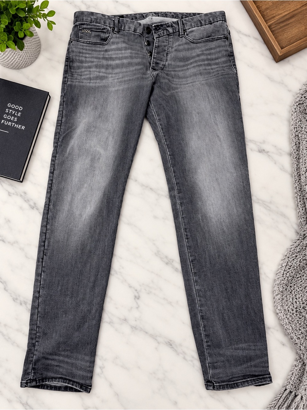 Emporio Armani Slim Men's Jeans in Faded Gray